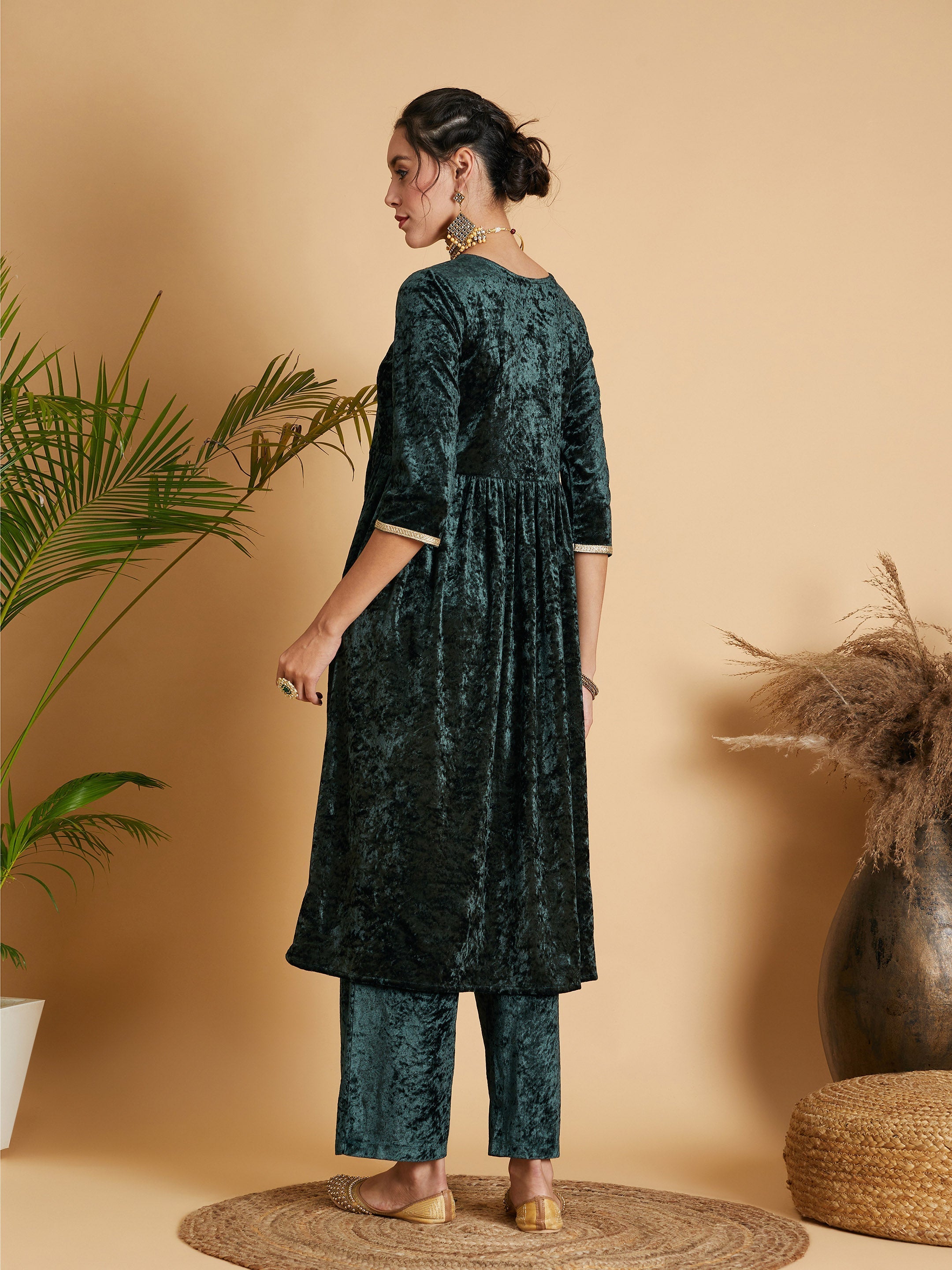 Beautiful indigo gathered dress with coin embellishments – Sujatra